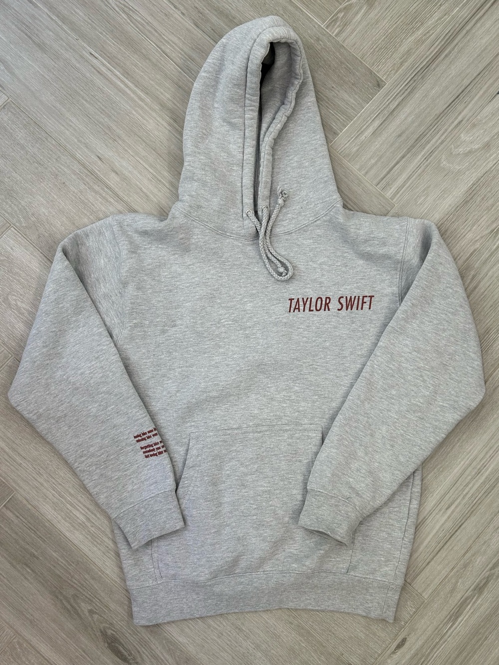 Taylor Swift Red Heather Gray Hoodie Official Concert Merchandise Small